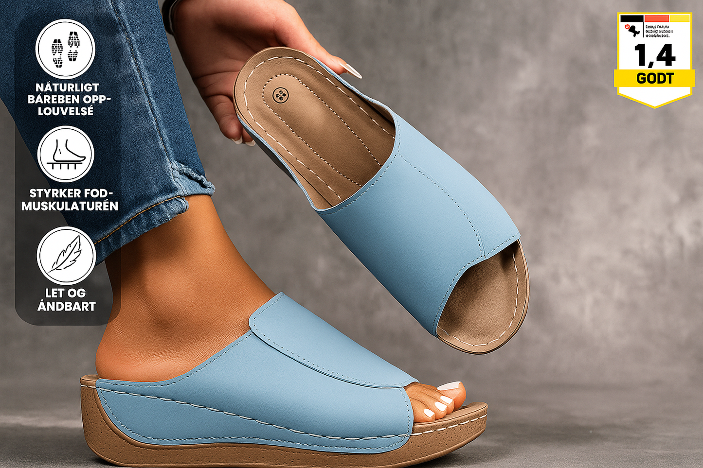 TrinKomfort™ – Ortopædiske Sandaler med Stil og Støtte
