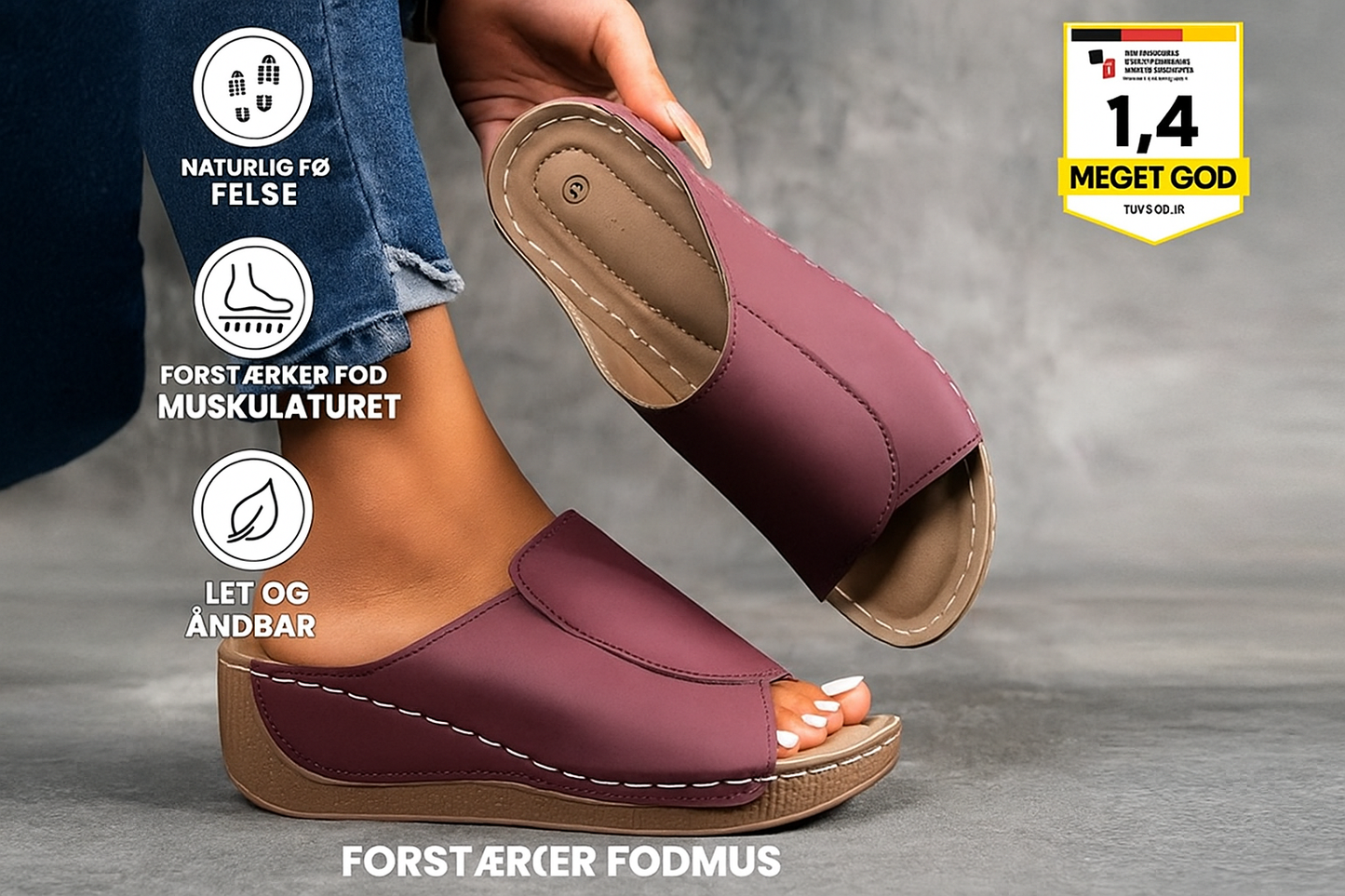 TrinKomfort™ – Ortopædiske Sandaler med Stil og Støtte