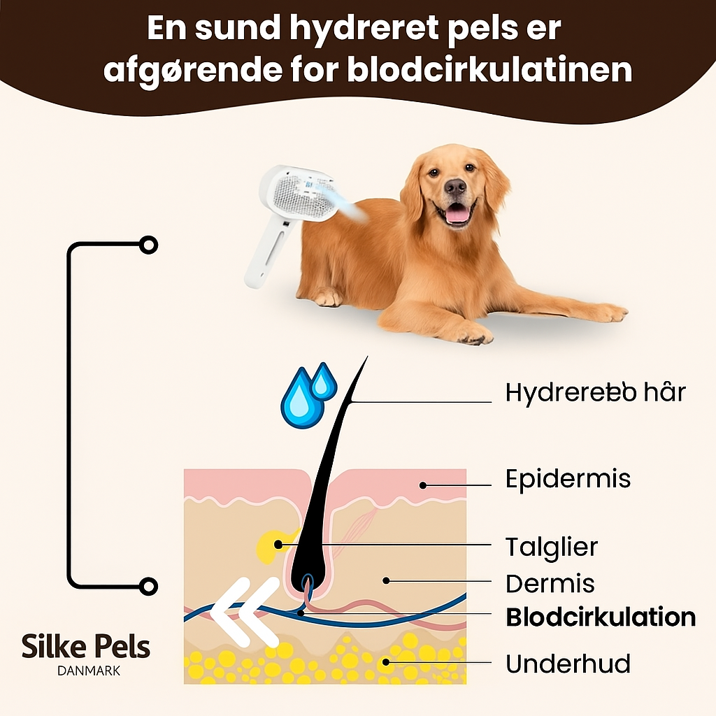 SilkePels™ Steami Pro - Professionel pels plejebørste til kæledyr